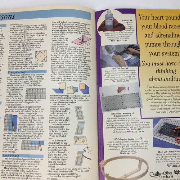 Quiltmaker Magazine September October 1997 No 57 Quilt Patterns Designs Cats Bat - Picture 9 of 12